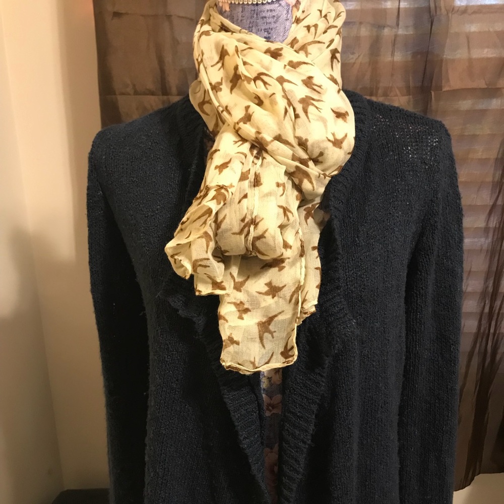 Long open sweater